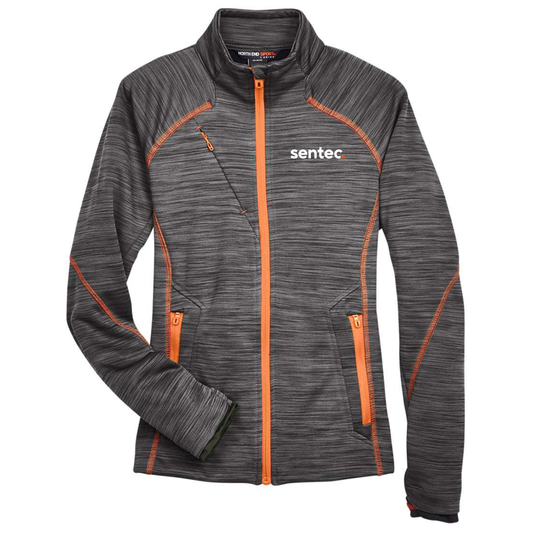 North End Ladies' Flux Mélange Bonded Fleece Jacket