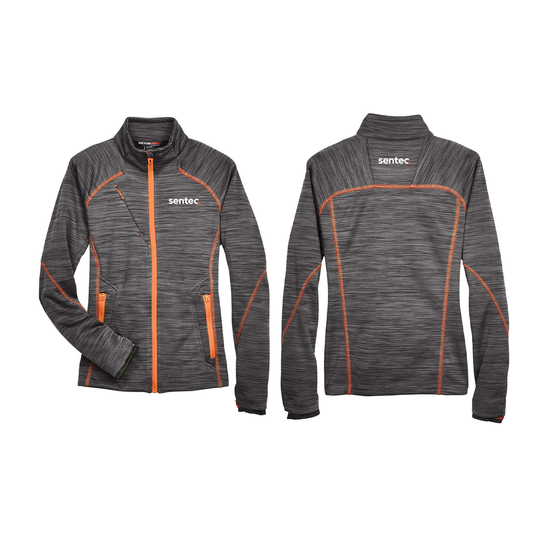 North End Ladies' Flux Mélange Bonded Fleece Jacket