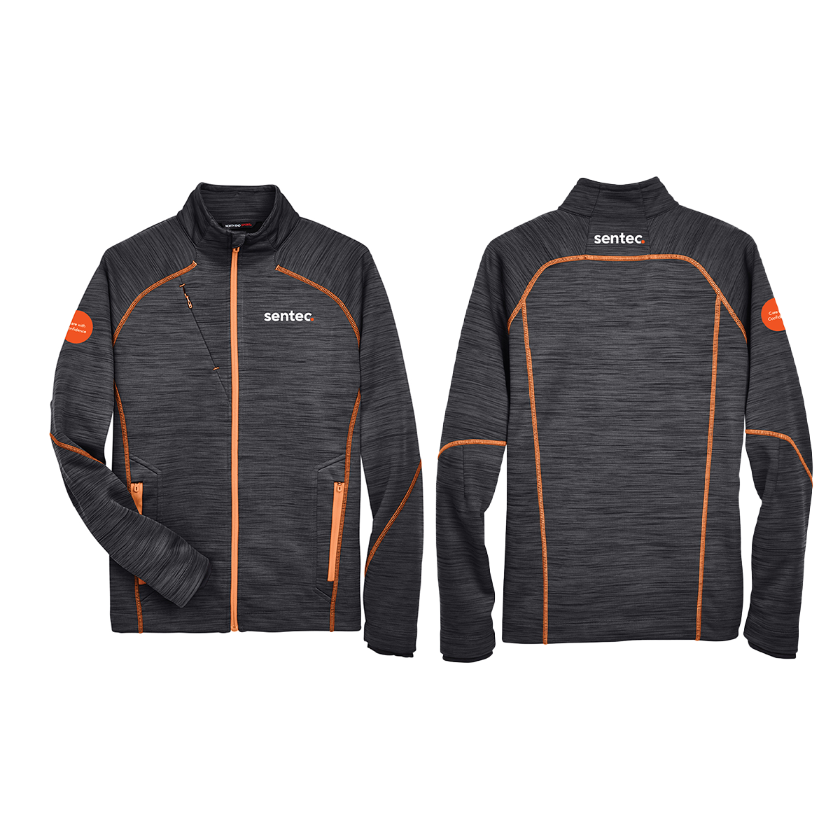 North End Men's Flux Mélange Bonded Fleece Jacket