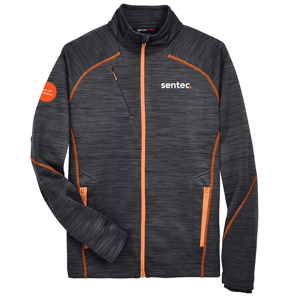 North End Men's Flux Mélange Bonded Fleece Jacket